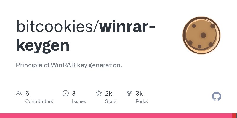 GitHub - bitcookies/winrar-keygen at ddgksf2013.top