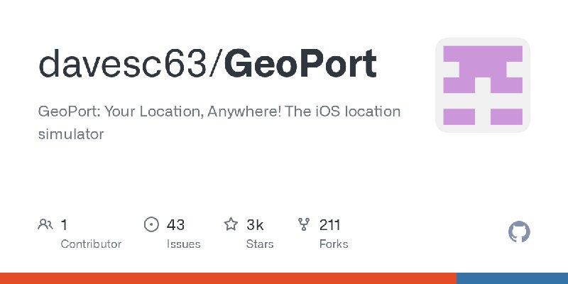 GitHub - davesc63/GeoPort: GeoPort: Your Location, Anywhere! The iOS location simulator