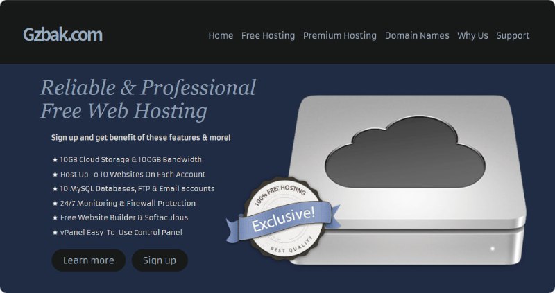 🗣Gzbak：提供全面功能的免费PHP建站服务，提供 10G 存储、PHP、10 个 mysql、FTP 账号、ssl 证书、10 个免费二级域名、邮件服务🏷标签：#云托管 #免费 #网站 #建站👉链接：